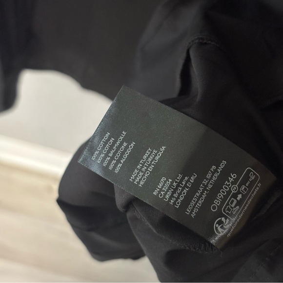 Anthropologie Maeve Hooded Poplin Tie Styling Cotton Midi Shirt Dress Size XL - Picture 5 of 8